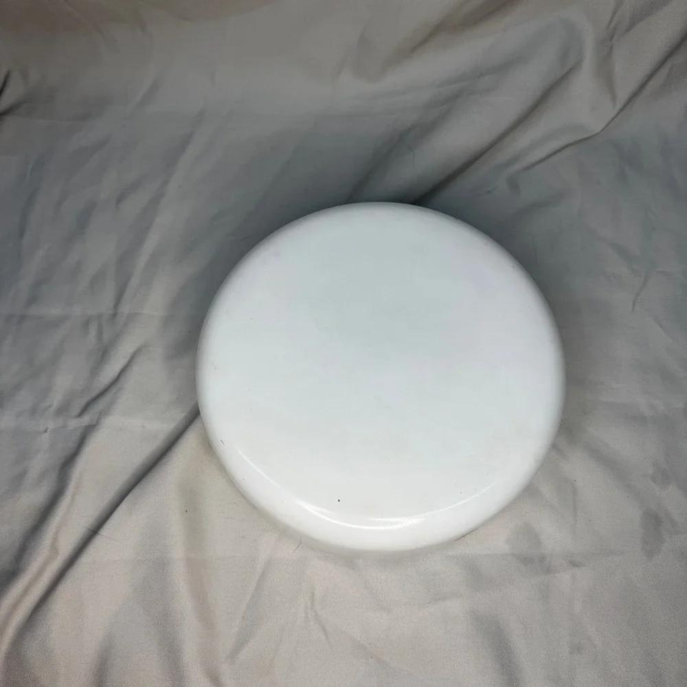Vintage Milk Glass Light Shade Yellow Sunflower Floral Drum Replacement Globe